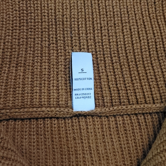 EUC Varley Maura Half Zip Rib Knit in Caramel Pecan Heavy Pullover Sweater - Picture 12 of 13